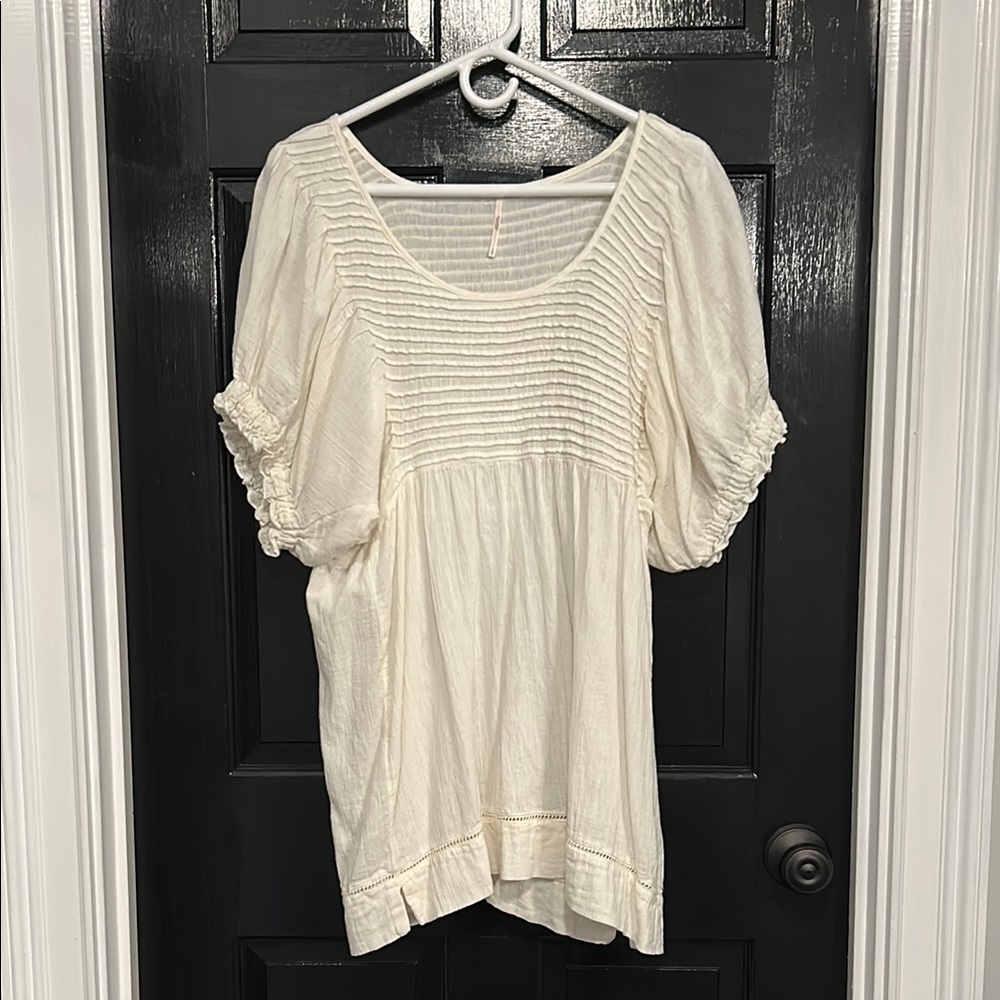 Free People Elsie Tunic Cream, White Small
